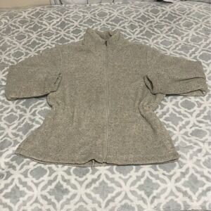 Pacific Trail Fleece Jacket Women's Large Gray Outdoor Full Zip Warm‎ Coat